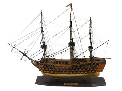 Lot 551 - A late model of HMS Victory, with realistic...
