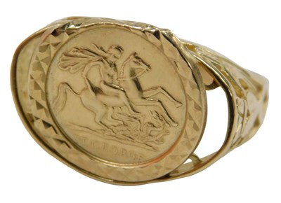 Lot 683 - A 9ct gold gent's signet ring, mounted with a...