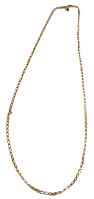 Lot 688 - A double link flattened curb rose gold...