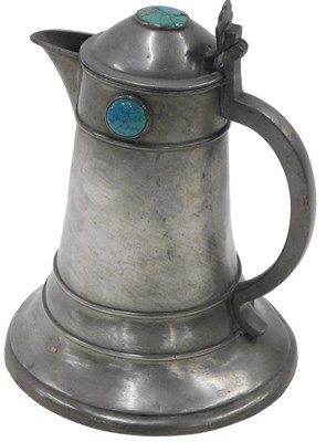Lot 560 - A late 19thC Arts & Crafts pewter tankard, by...