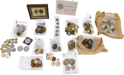 Lot 580 - Various coins, Maria Theresa replica coin, a...