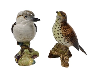 Lot 694 - A Beswick kookabura 1159 and songthrush 2308,...