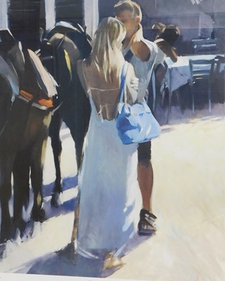 Lot 756 - After David Farrant. The White Dress, signed...