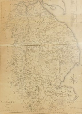 Lot 744 - J Cary. A map of Lincolnshire from the Beft,...