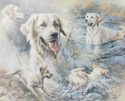 Lot 763 - Mick Cawston (1959-2006). Golden Retrievers,...