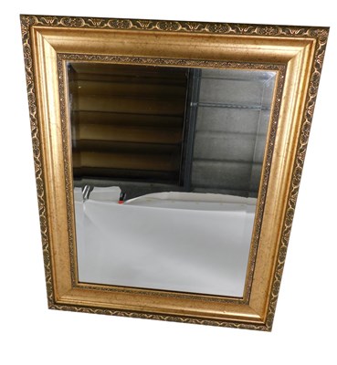 Lot 767 - A gilt wall mirror, with bevelled plate, 66cm...