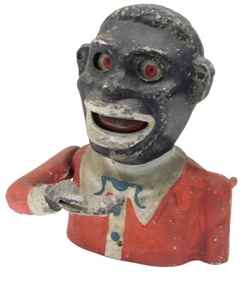 Lot 795 - A 20thC articulated money box, 13cm high.