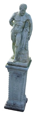 Lot 800 - A stone garden statue of Hercules, and...