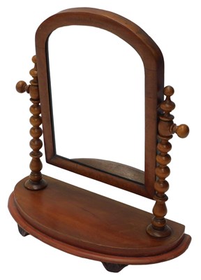 Lot 835 - A Victorian mahogany table mirror, the arched...