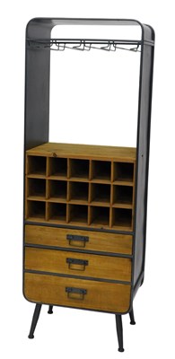 Lot 854 - A Camden metal and wood bar unit, with spaces...
