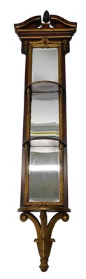 Lot 867 - A late 20thC gilt metal and hardwood mirror...