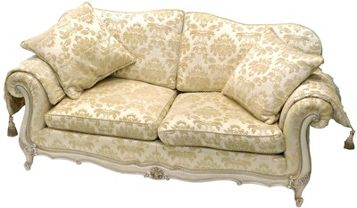 Lot 872 - A lounge suite, comprising three seater settee,...