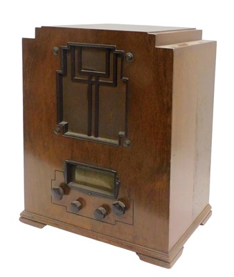 Lot 931 - A mid-20thC walnut cased Marconiphone Art Deco...