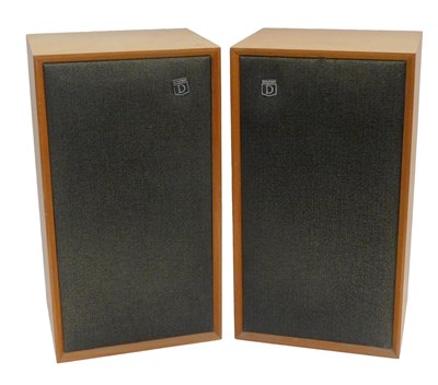 Lot 932 - Two Dynatron freestanding speakers, 48cm high.