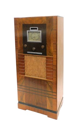 Lot 876 - A mid 20thC walnut cased Art Deco freestanding...