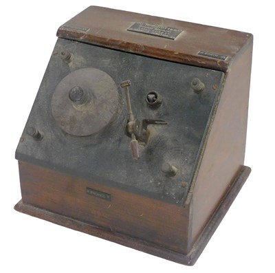 Lot 883 - An early 20thC cased field telephone...