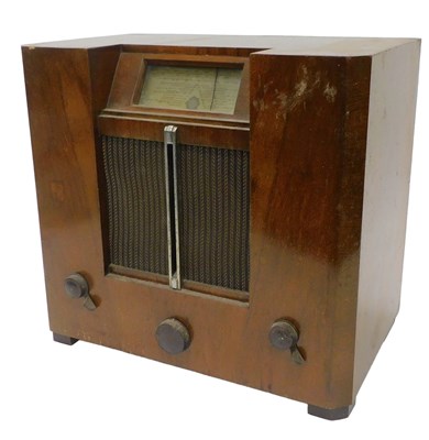 Lot 886 - A mid-20thC GEC walnut cased radio, 46cm high....