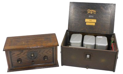 Lot 907 - A mid 20thC oak cased valve radio, probably...