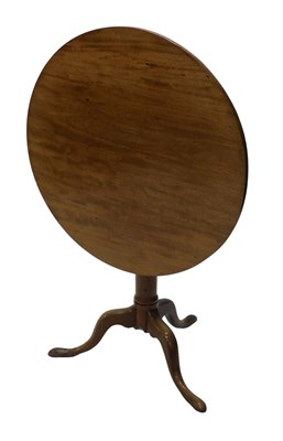 Lot 1061 - A 19thC mahogany tripod table, with one piece...