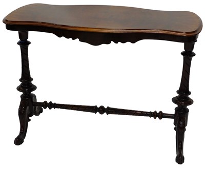 Lot 1069 - A mid Victorian walnut side table, with...
