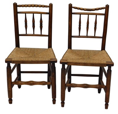 Lot 1073 - A pair of 19thC Lancashire style ash and elm...
