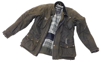 Lot 1076 - A Triumph Motorcycles oily style jacket, in...