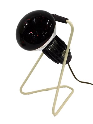 Lot 1102 - A portable heat lamp with red glass bulb, 36cm...