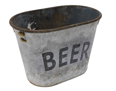 Lot 1103 - A late 20thC enamel finish beer pail, titled...