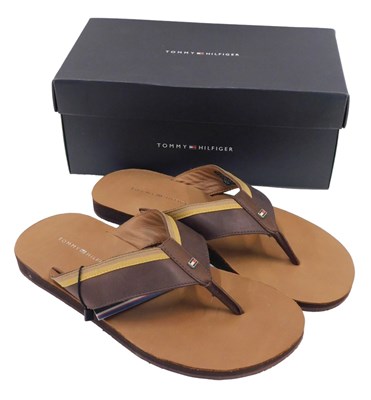 Lot 1117 - A pair of Tommy Hilfiger leather sandals, in...