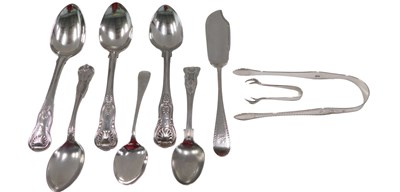 Lot 1141 - Various George III and other silver, three...