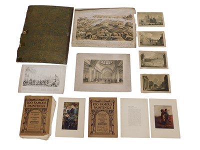 Lot 1143 - A folio containing various engravings,...