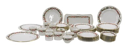 Lot 1139 - A Royal Worcester Holly Ribbons pattern part...
