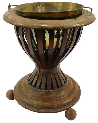 Lot 543 - A 19thC mahogany jardiniere, with removable...