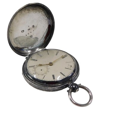 Lot 1151 - A Victorian silver hunter pocket watch, the...