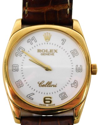 Lot 44A - An 18ct gold Rolex Geneve Cellini wristwatch,...
