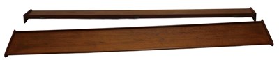 Lot 1160 - Two 1960s teak shelves, each 185cm high, one...