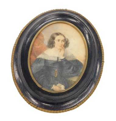 Lot 155 - 19thC School. Figure of a lady with hand to...