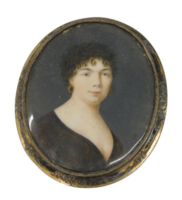 Lot 168 - 19thC English School. Portrait miniature of a...