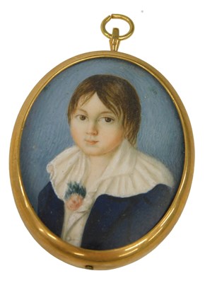 Lot 184 - 19thC English School. Portrait miniature of a...