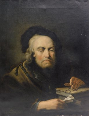 Lot 3 - 19thC School. Portrait of a scholar, oil on...