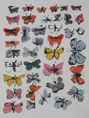 Lot 74 - After Andy Warhol. Butterflies, print,...