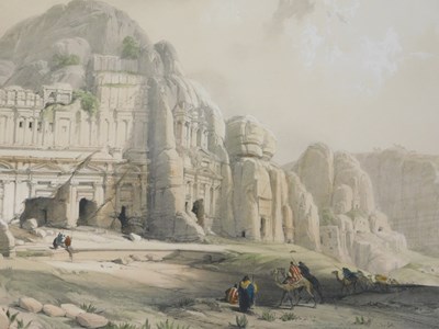 Lot 122 - After David Roberts (1796-1864). Petra showing...