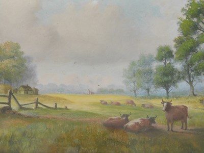 Lot 123 - William Richard Bunting (1866-1951). Cattle in...