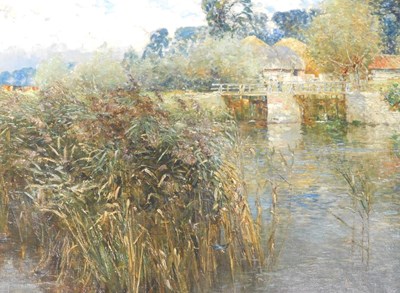 Lot 137 - John Whitehead (20thC School). River millpool,...