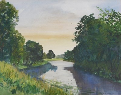 Lot 143 - Alan Turner (20thC). The Teviot near Ancrum...
