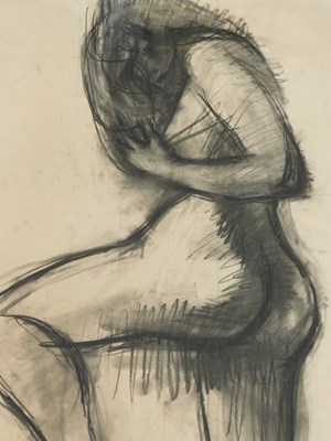 Lot 147 - 20thC School. Nude figure of a lady, charcoal,...
