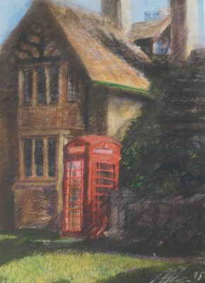 Lot 149 - Mike Helmy (20thC). Telephone box in front of...