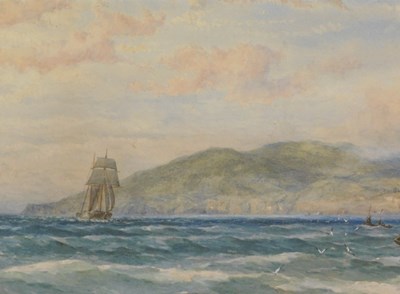 Lot 195 - 19thC School. Figures in rowing boat before...