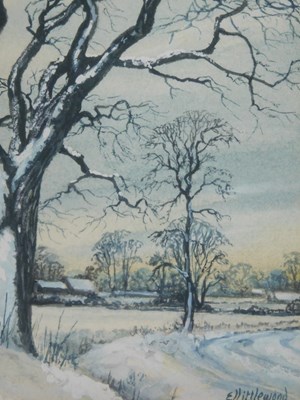 Lot 202 - Eric L Littlewood (b.1930). Snow scene I, near...