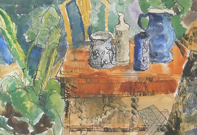 Lot 46 - Earl Haig (1918-2009). Still life with table...